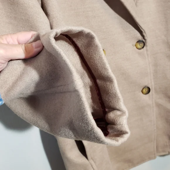 Free People Hannah Slouchy Blazer in Camel Jacket size medium - Picture 3 of 10